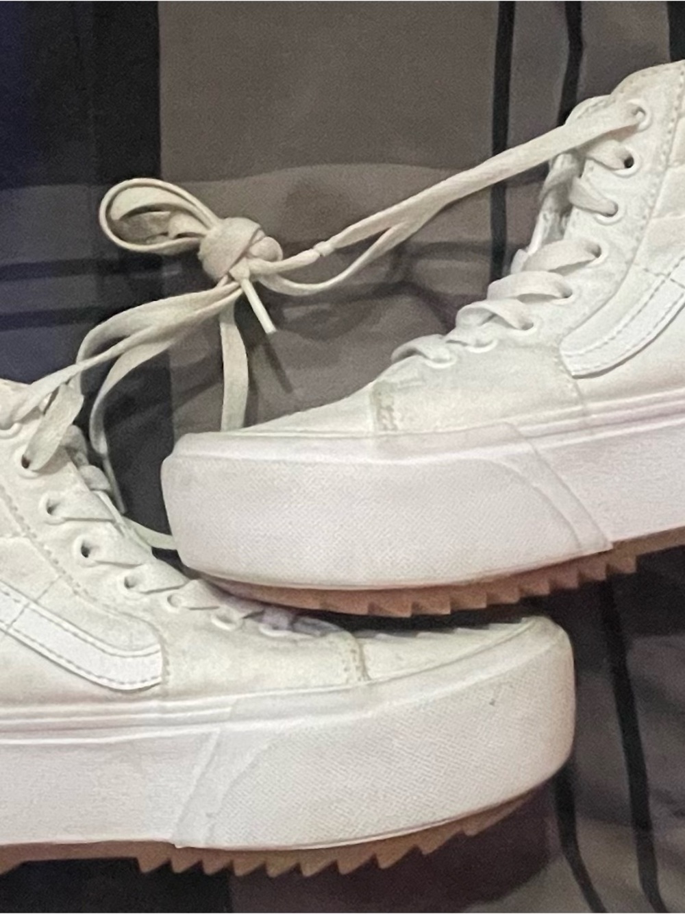 Vans White Platform High-Top Sneakers